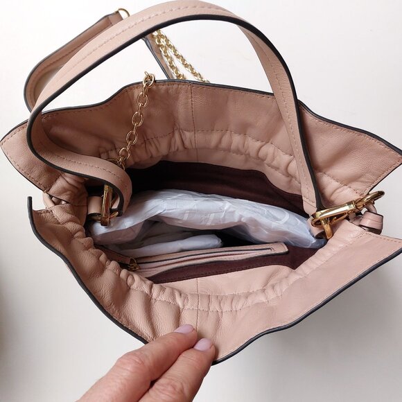 Radley Slouchy Small Drawstring Crossbody Pink Leather Sunny Rise not Loewe - Picture 6 of 16